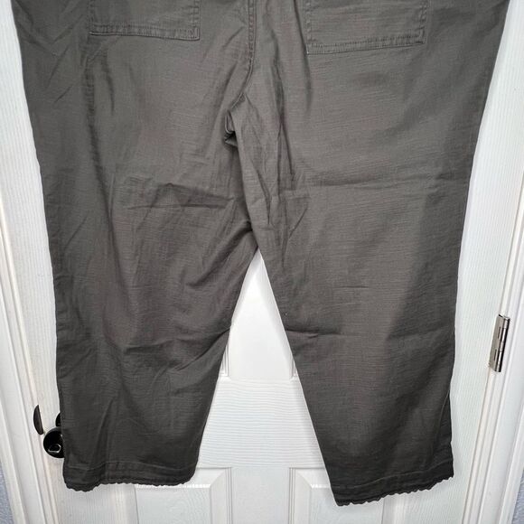 New! Intro Love the Fit Tabby Ankle Waist Elastic Green Women’s Pants Sz 20W - Picture 5 of 11